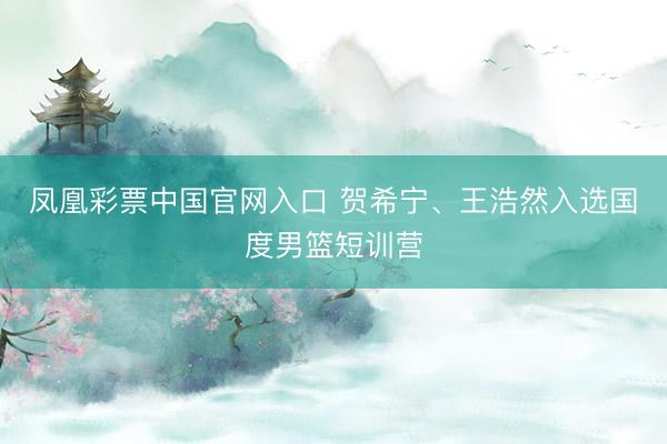 凤凰彩票中国官网入口 贺希宁、王浩然入选国度男篮短训营