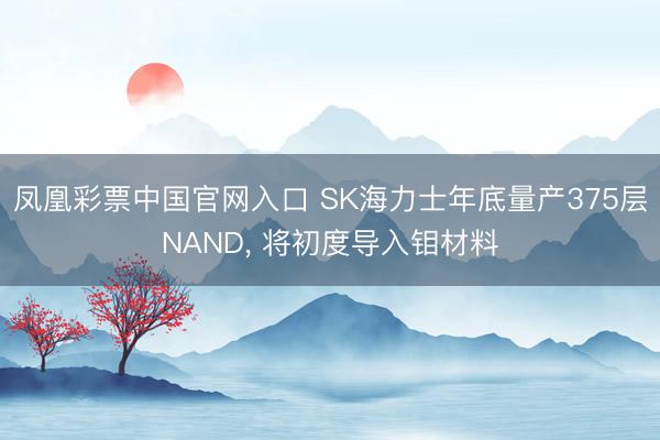 凤凰彩票中国官网入口 SK海力士年底量产375层NAND， 将初度导入钼材料